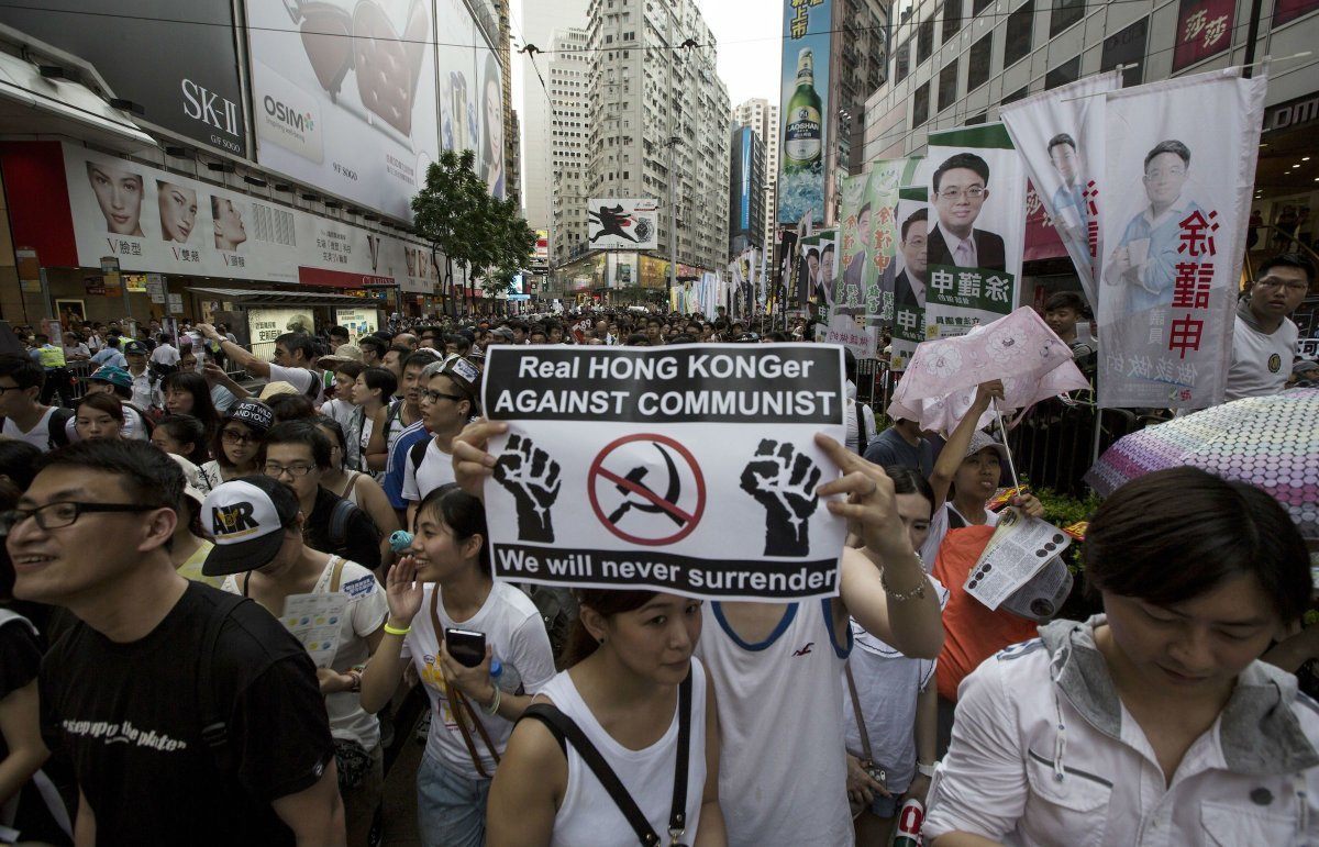 Pro Democracy demonstration in Hong Kong