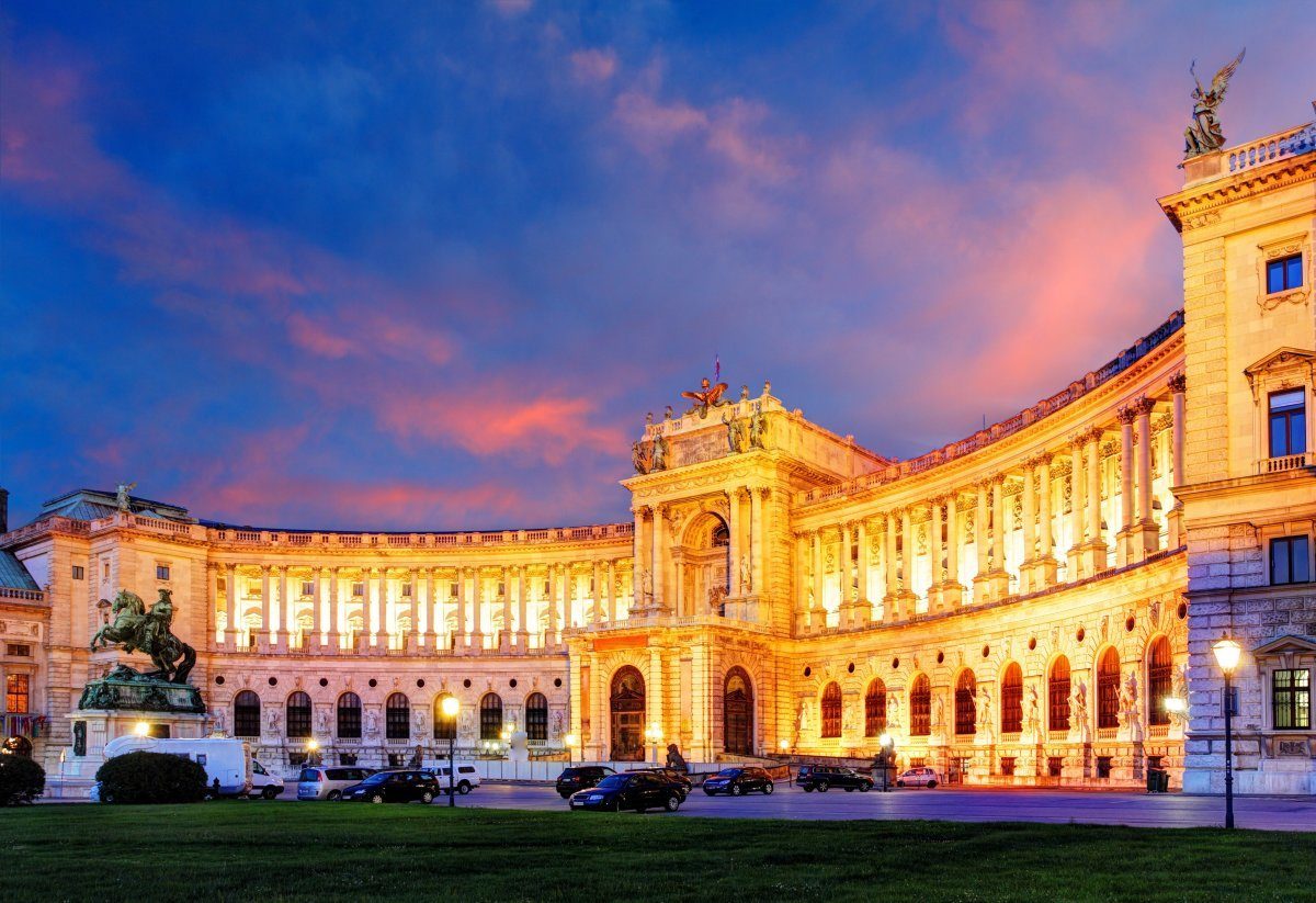 Vienna Hofburg Imperial Palace At Night - Austria