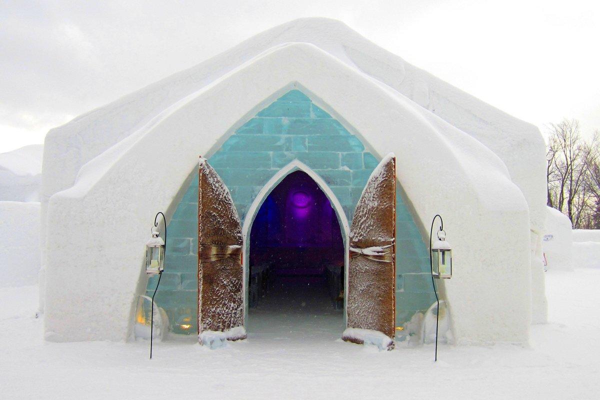 Winter At The Hotel De Glace In Quebec, Canada