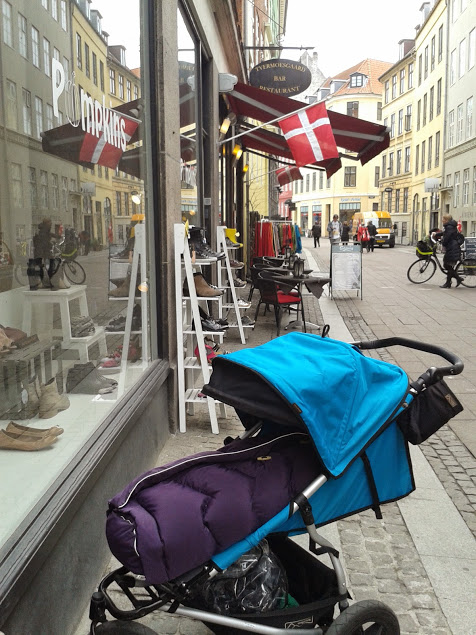 Baby carriage outside in Denmark