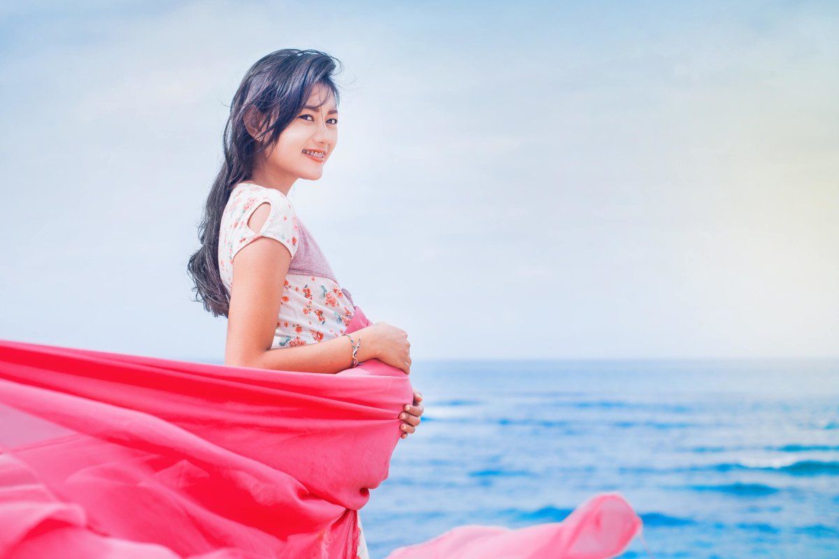 Beautiful Young Pregnant Asian Woman