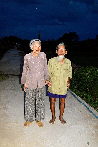 Friendly Vietnamese farmers
