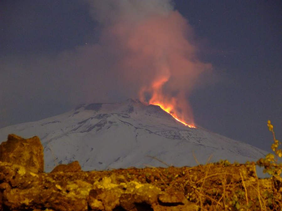 Mount Etna in snow