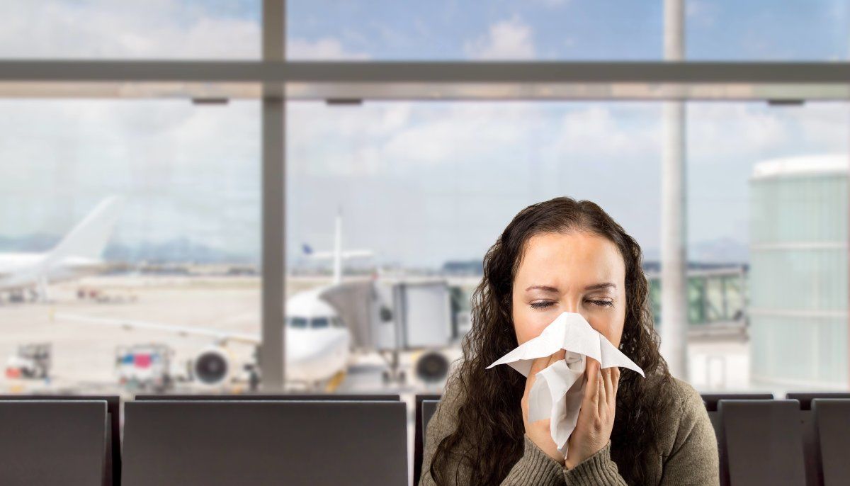 Sneezing Woman