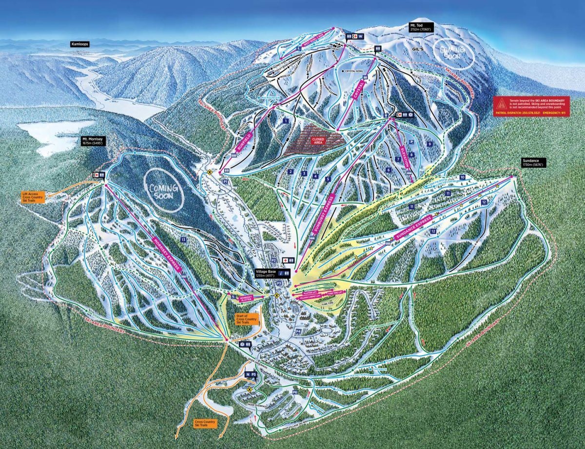 Sun Peaks ski map