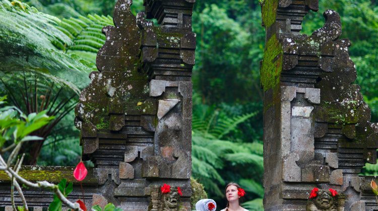 Young Woman Doing Yoga in Bali