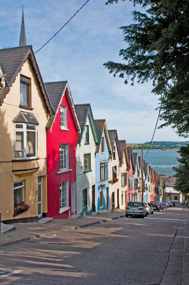 Colorful Deck Of Cards Houses In Cobh, Ireland