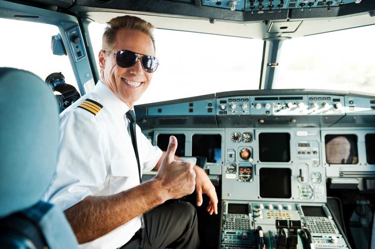 Confident Male Pilot
