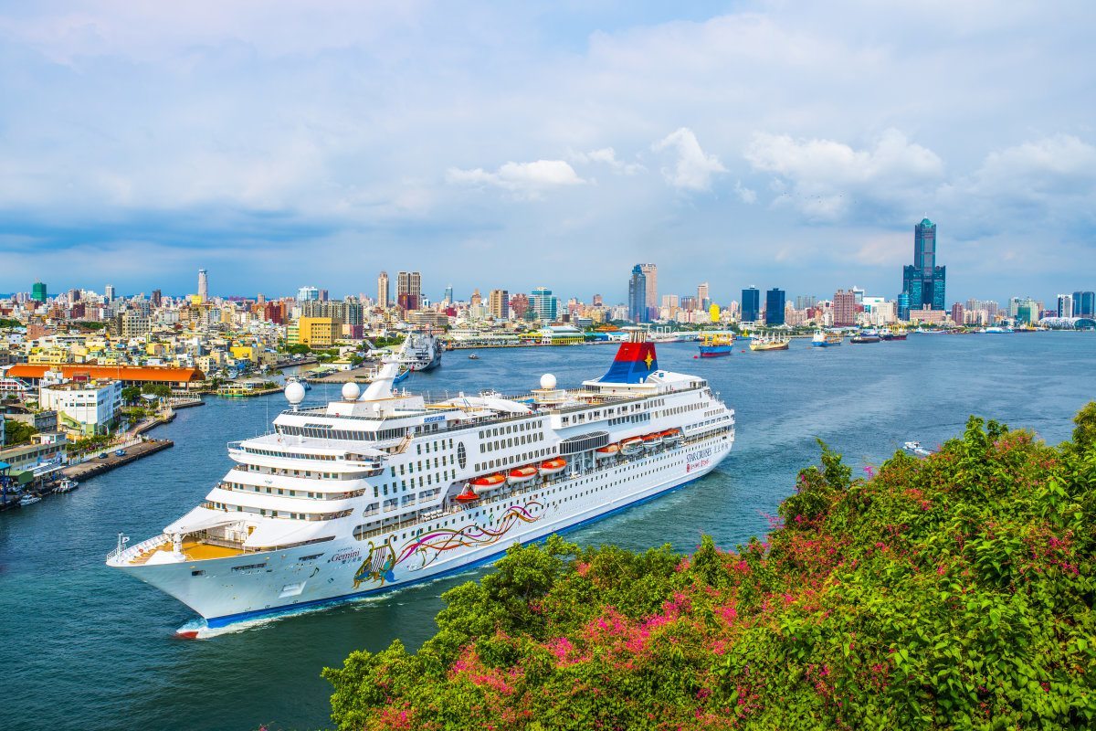Kaohsiung -Taiwan, August 9 2013: Famous Cruise Star Cruises, Superstar Gemini'S In Kaohsiung, Taiwan On August 9 2013, Star Cruises Is The World'S Third Largest Cruise Company.