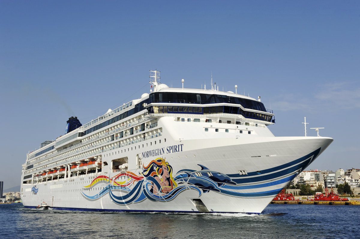 Piraeus, Greece -May 27, 2014. Norwegian Spirit Is A Cruise Ship Operated By Norwegian Cruise Line. Departs From Piraeus. Ship Was Built In 1998 And Has A Capacity Of 1996 Passengers And 965 Crew.