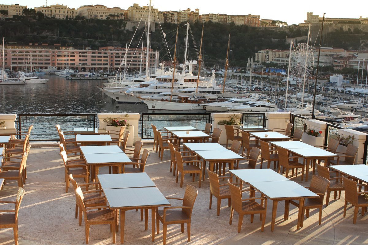 Restaurant At The Harbor Of Monaco
