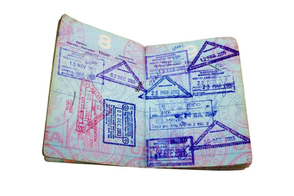 Well Worn Us Passport With Visas