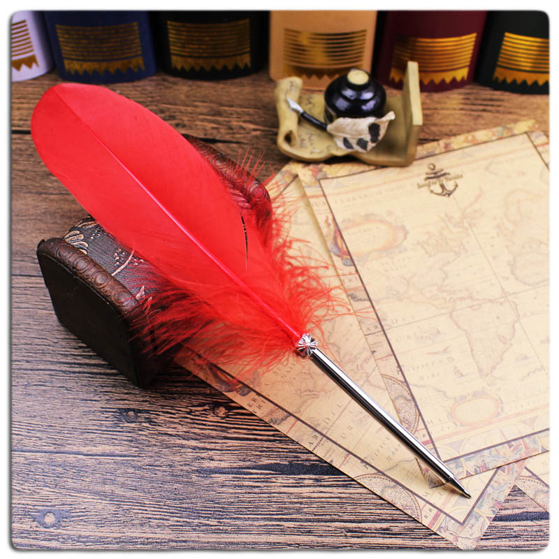 Bird feather pen