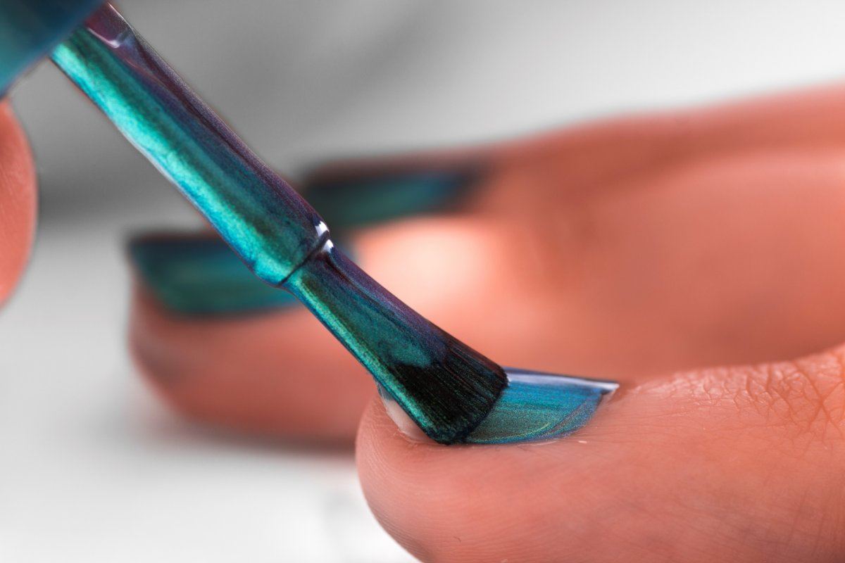 Close Up View Of Nail Polishing