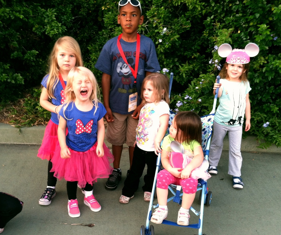 Crying kids at Disneyland