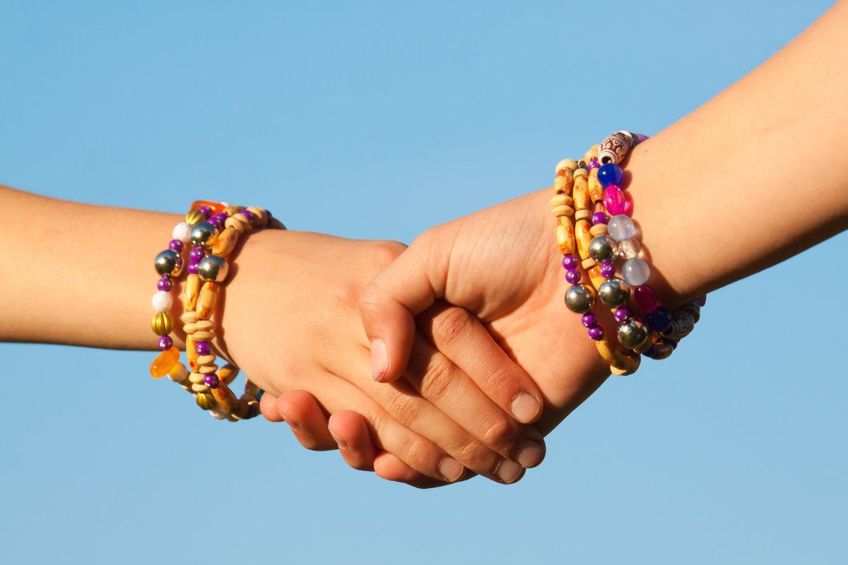 Girls Shaking Hands
