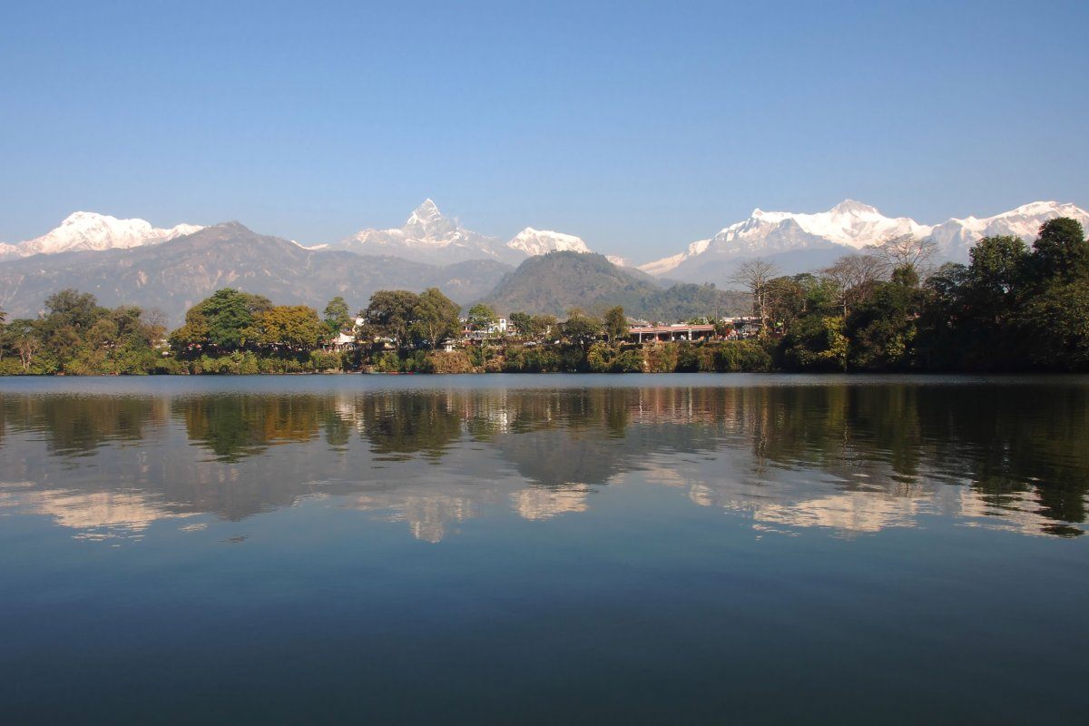 Lake Phewa In Pokhara, Nepal