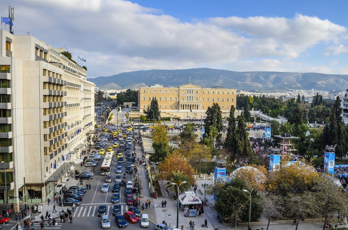 Athens - Greece Traffic Jam