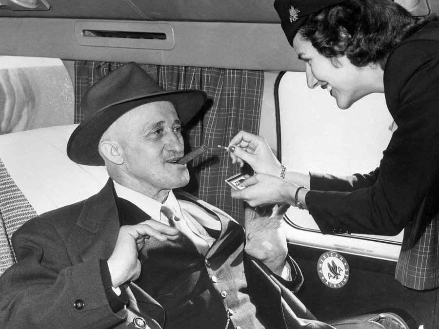 cigar on airplane