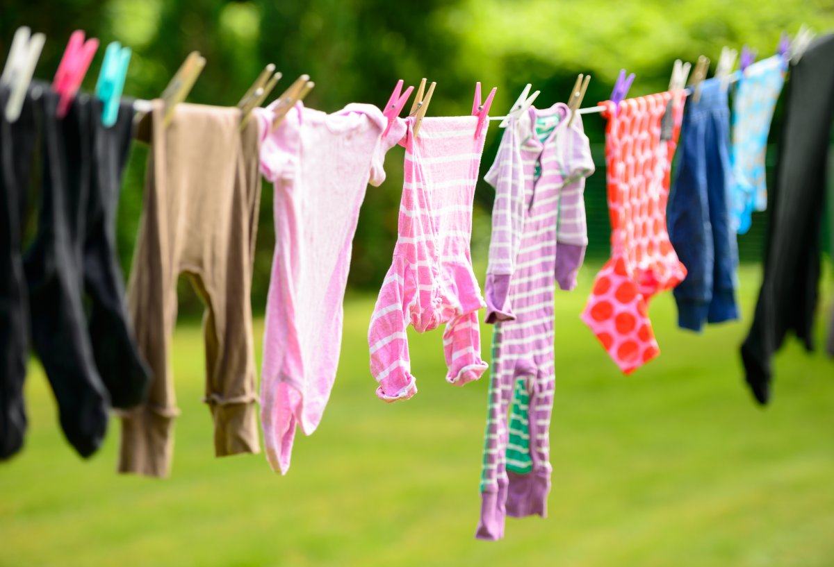 Clothes Hanging On Line In Garden