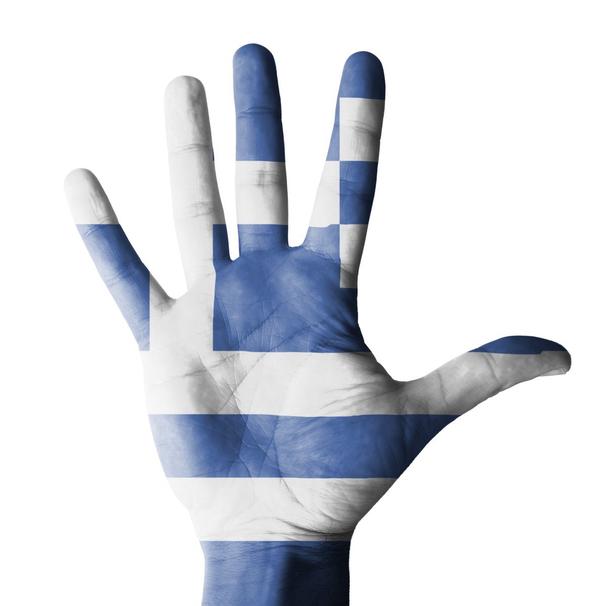 Greece Flag Painted
