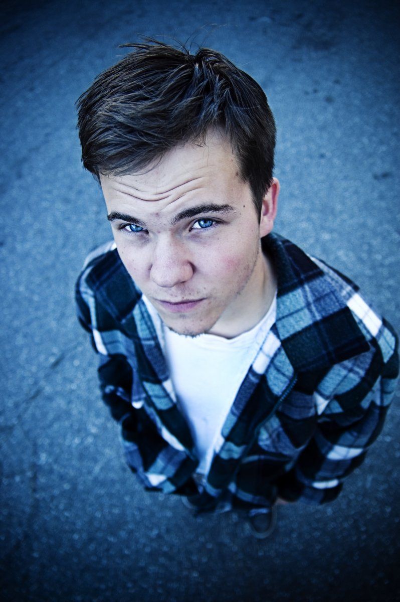 Teenager on Street Staring