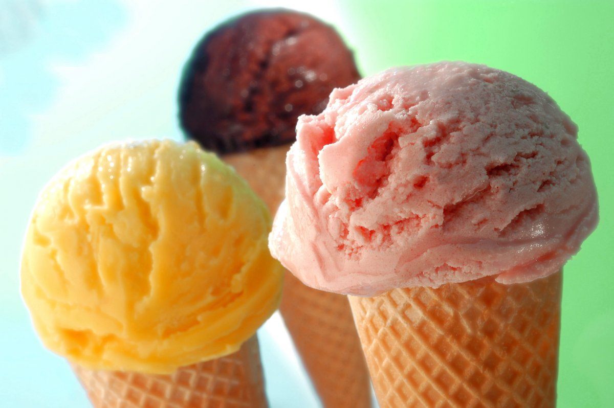 Three Ice Cream Cones.