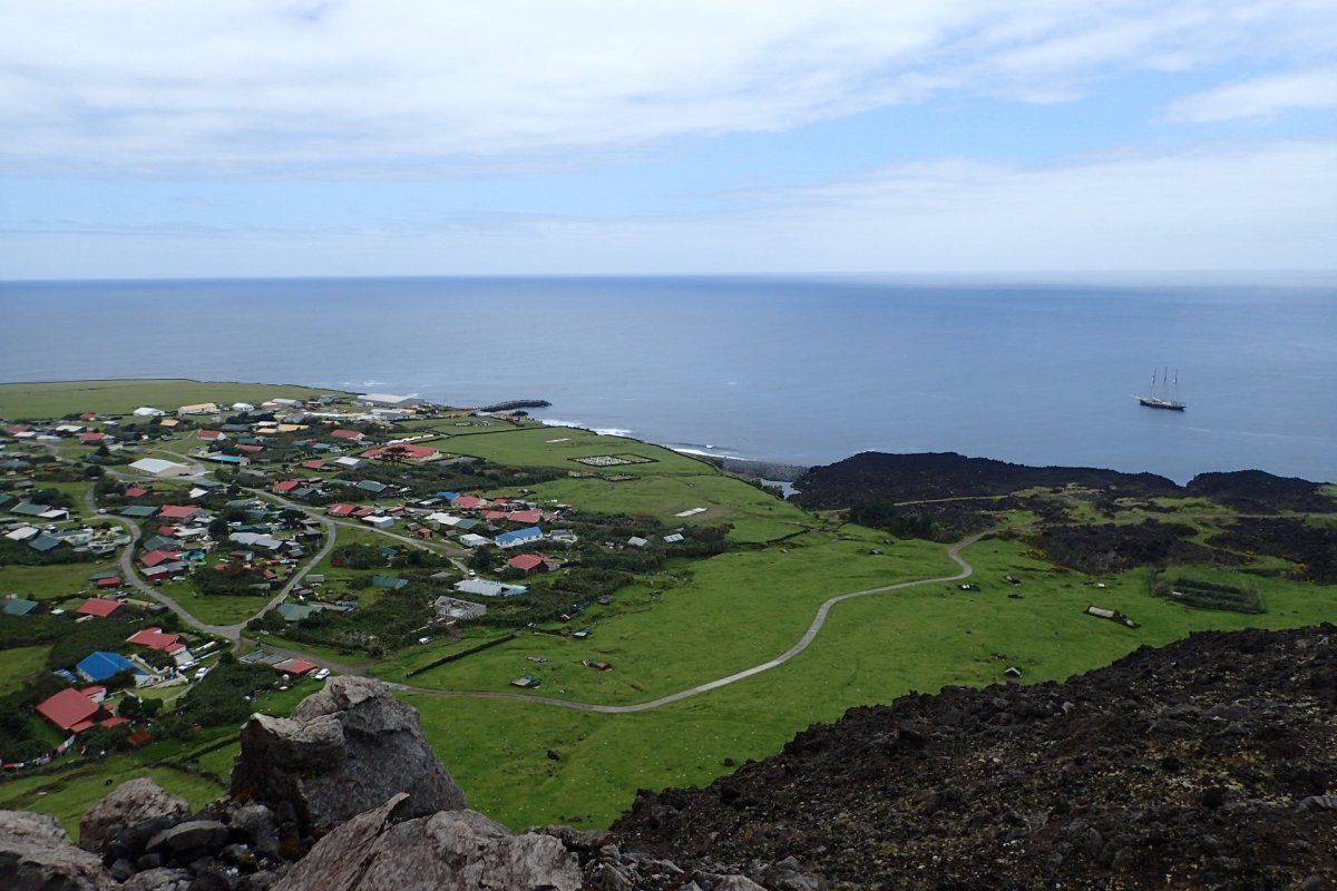 The view on top of the volcano
