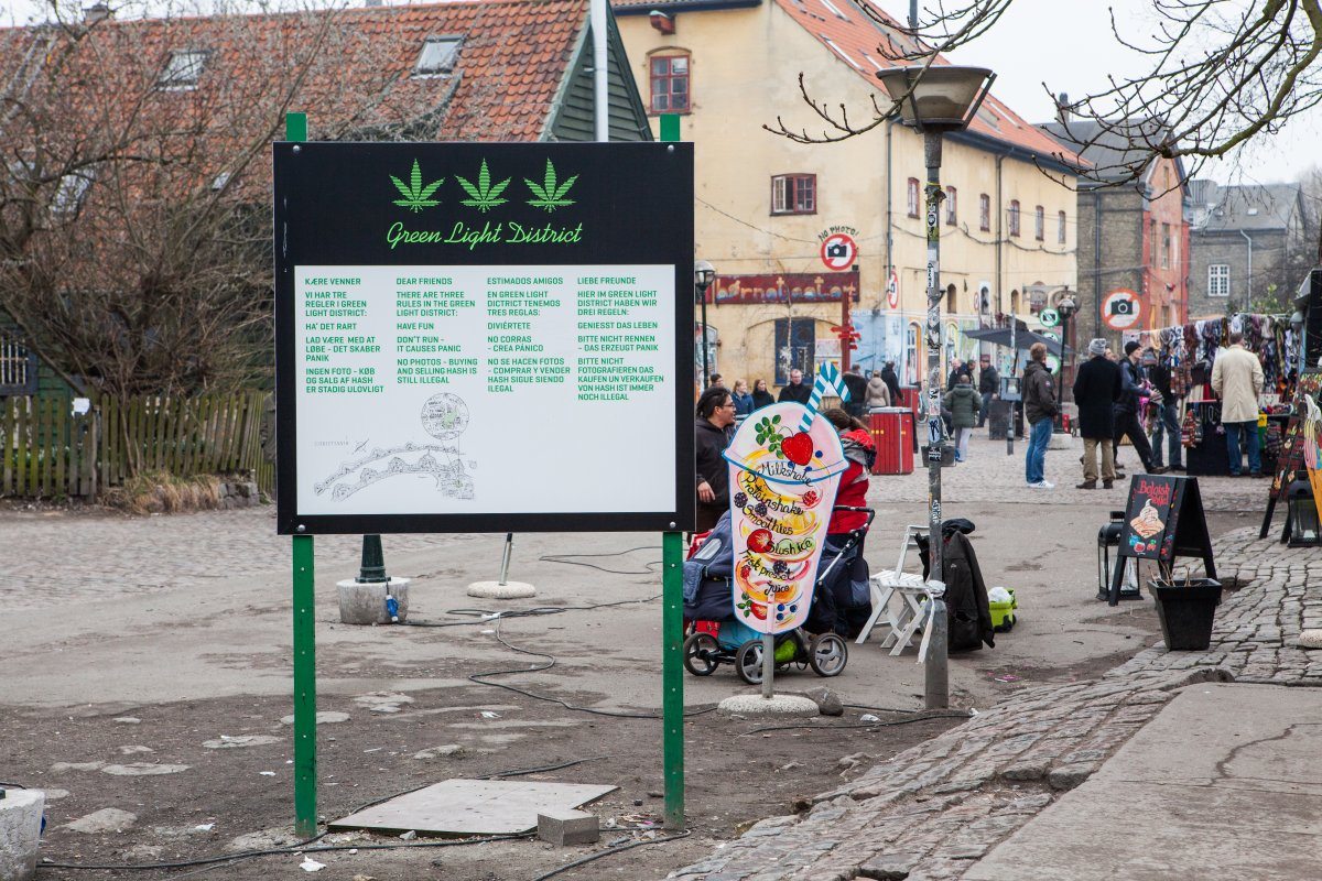 Copenhagen, Denmark - March 17: Freetown Christiania, A Self-Proclaimed Autonomous Neighbourhood In Copenhagen On March 17, 2012. Copenhagen Is The Capital And Most Populated City Of Denmark.