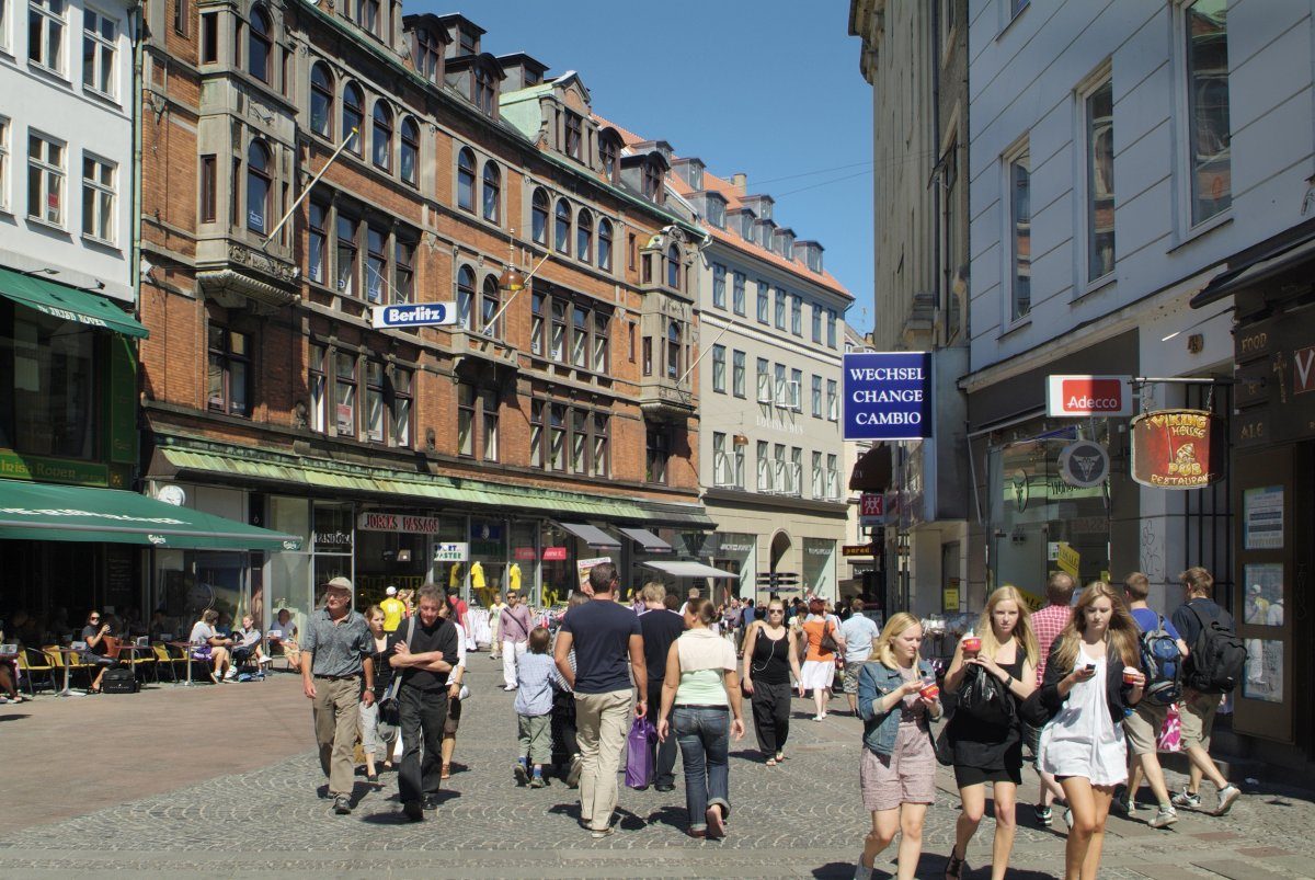 Copenhagen, Denmark - Stroget Shopping Street