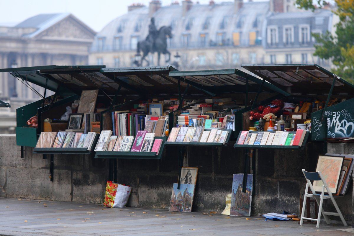 Famous Booksellers Along The Seine River In Paris
