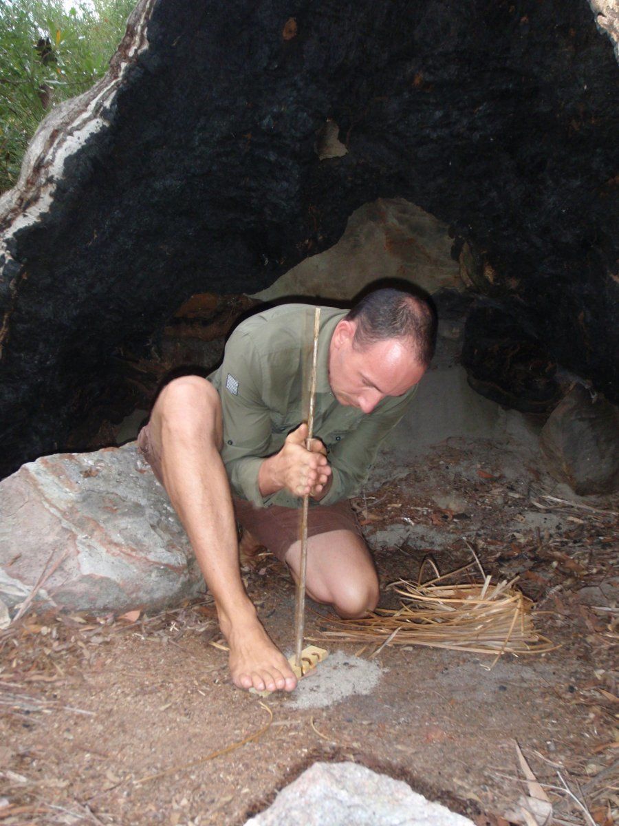 fire with sticks