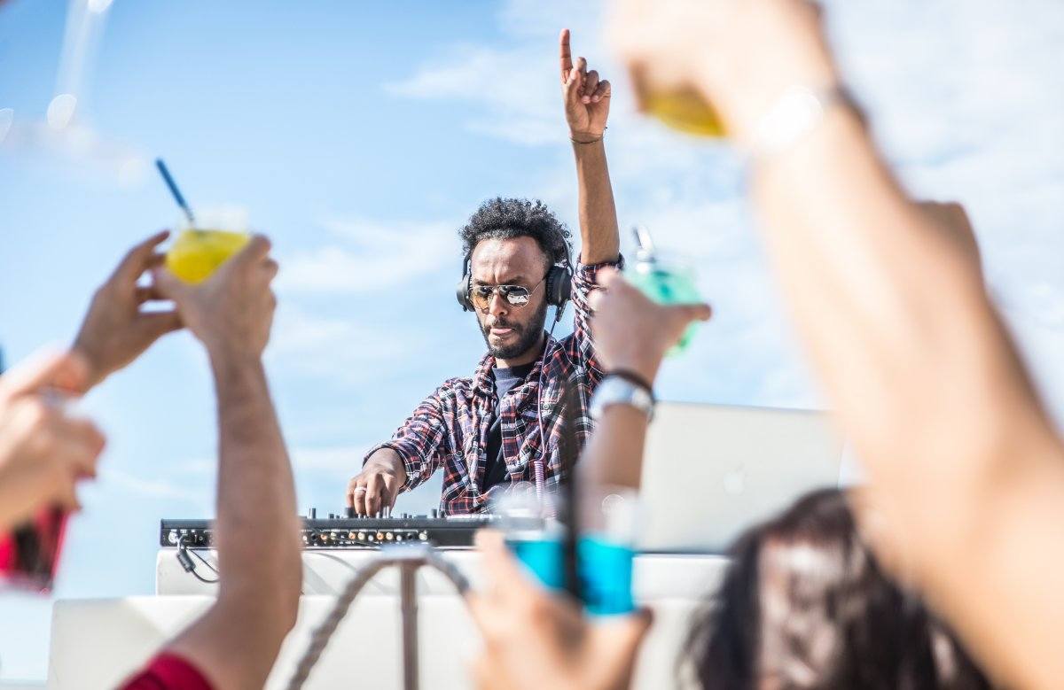 Ibiza beach party DJ