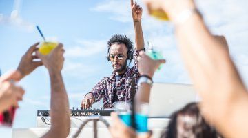 Ibiza beach party DJ