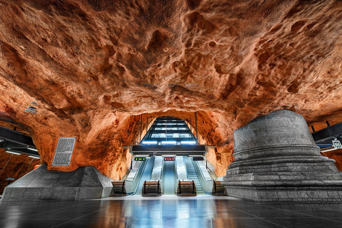 Stockholm, Sweden Radhuset Metro Station.