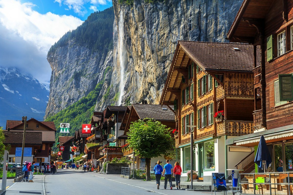 Street Of Lauterbrunnen Switzerland