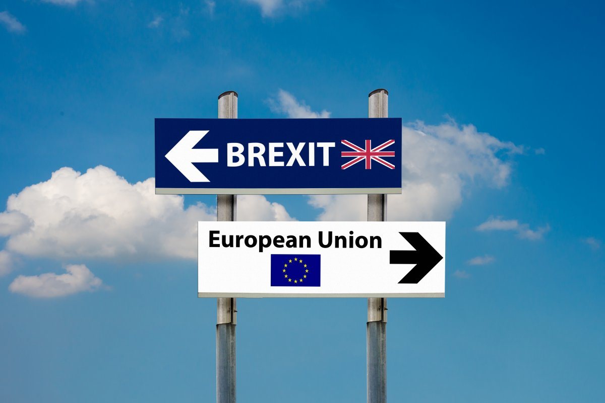 A Road Signs Eu And Brexit