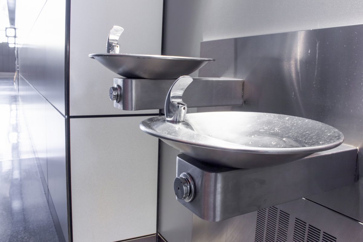 Drinking Fountain In The Departure Lounge Of The Airport