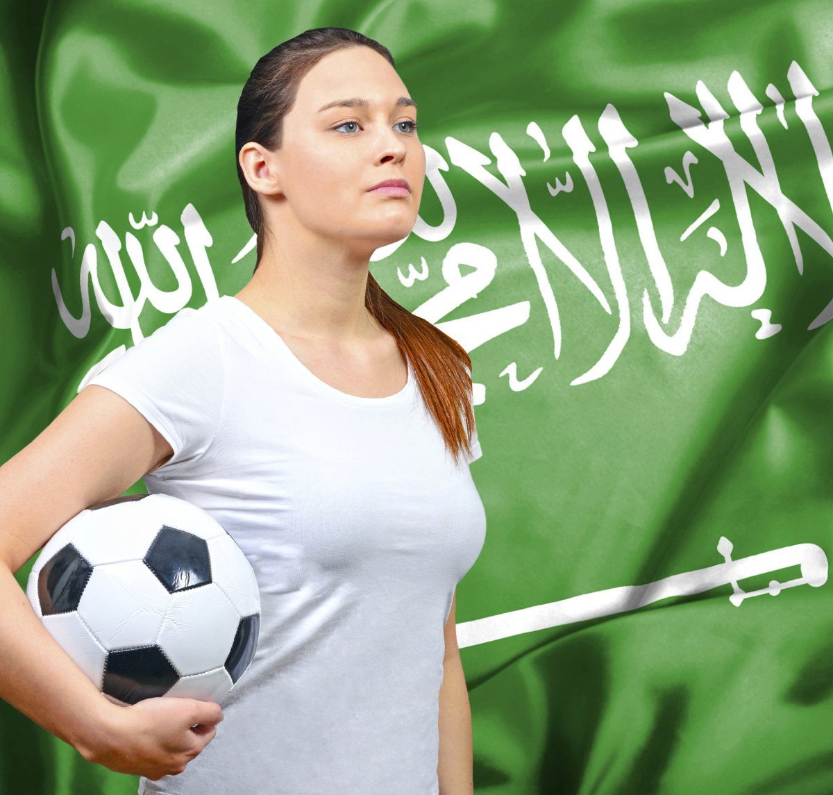 Saudi Female Football Fan