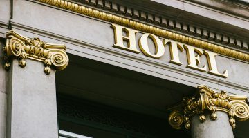 Hotel Sign On Luxury Hotel