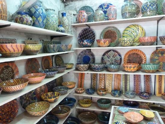 Shop selling pottery
