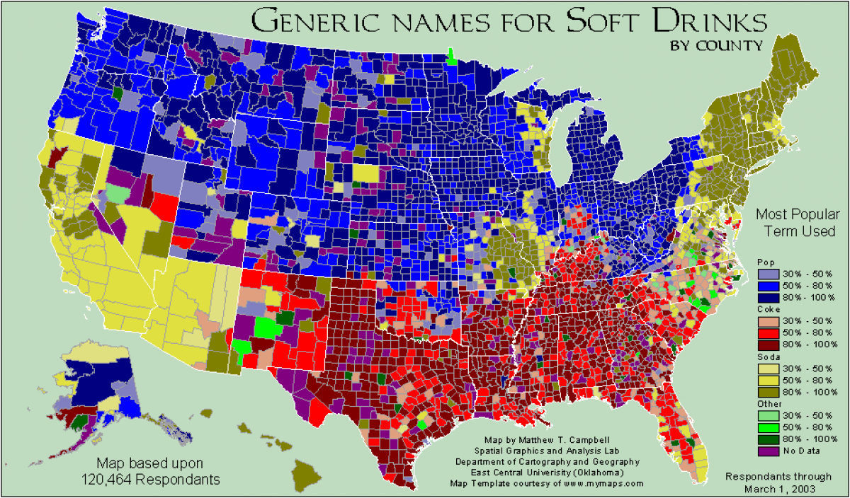 soft drinks map