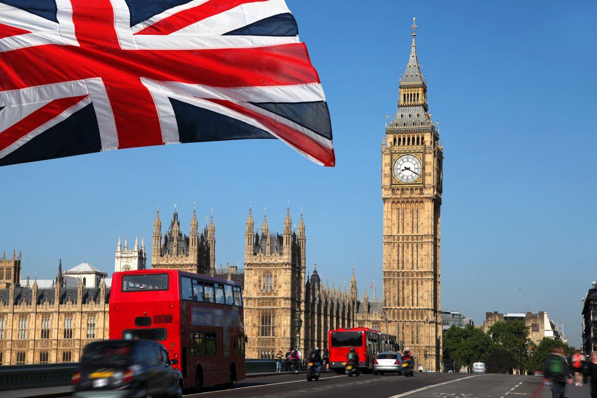 Big Ben With Double Decker, London, Uk