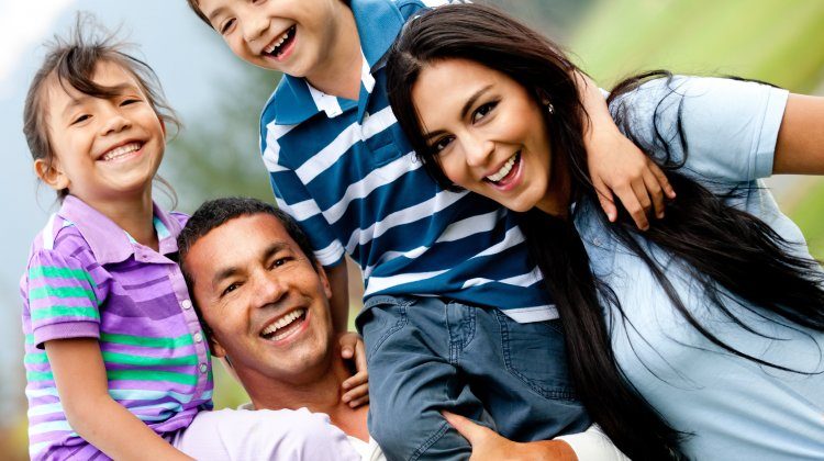Happy Family Having Fun