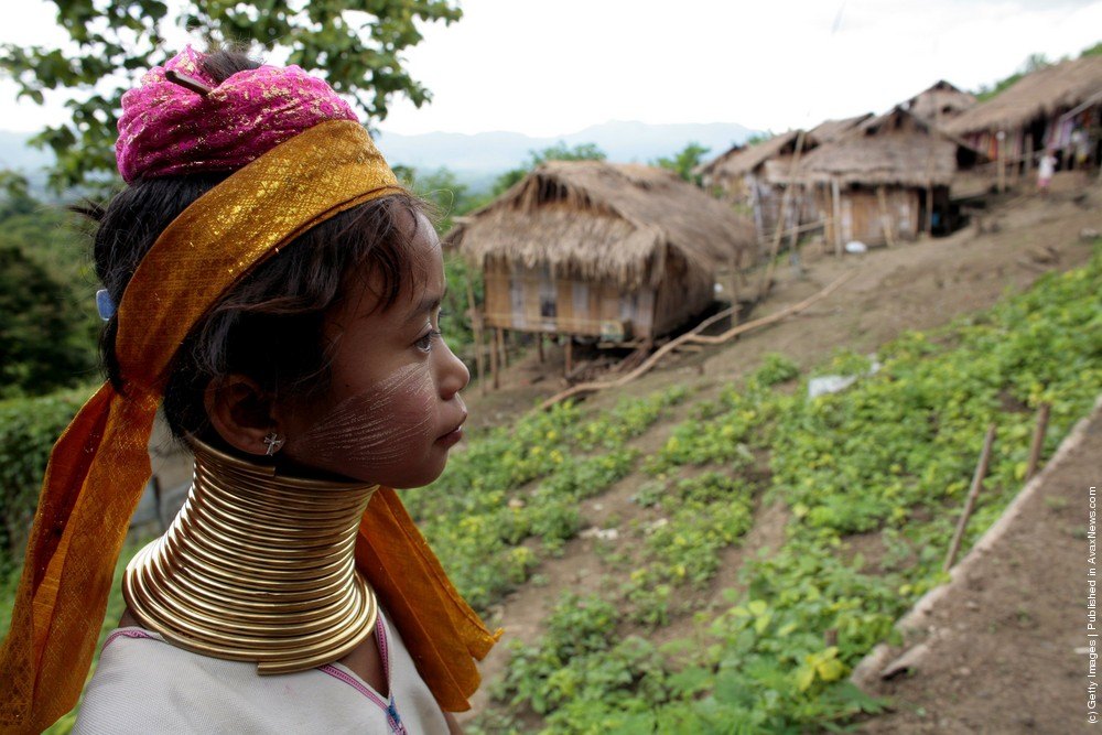 Hill tribe girl with neck rings