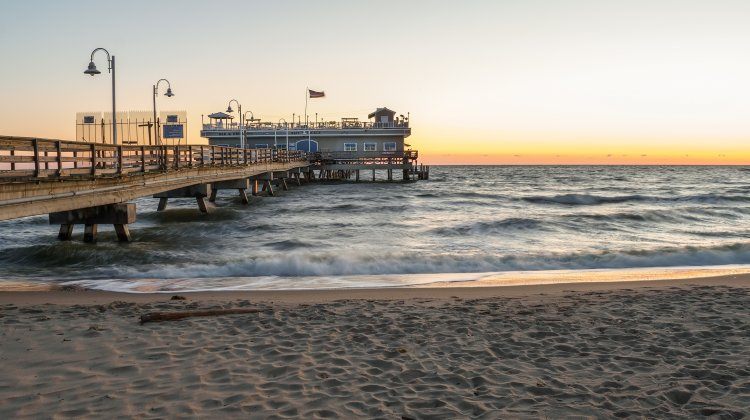 Norfolk Virginia On The Chesapeake Bay At Sunrise