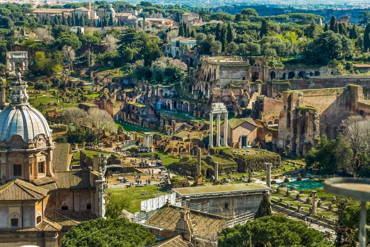 Roman Forum From The Monument To Vittorio Emanuele