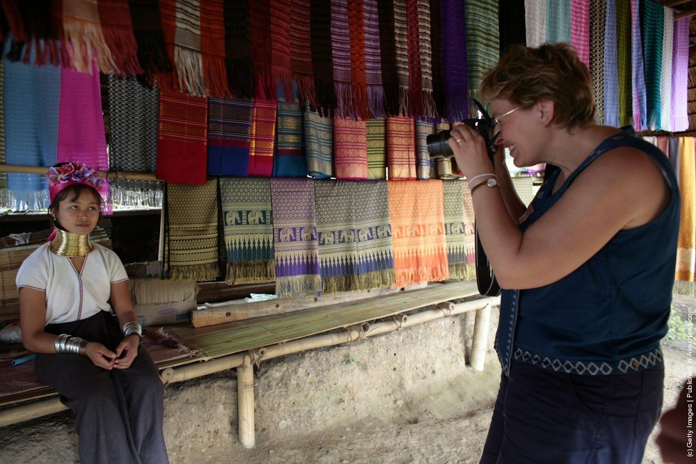 tourist with Hill Tribe girl
