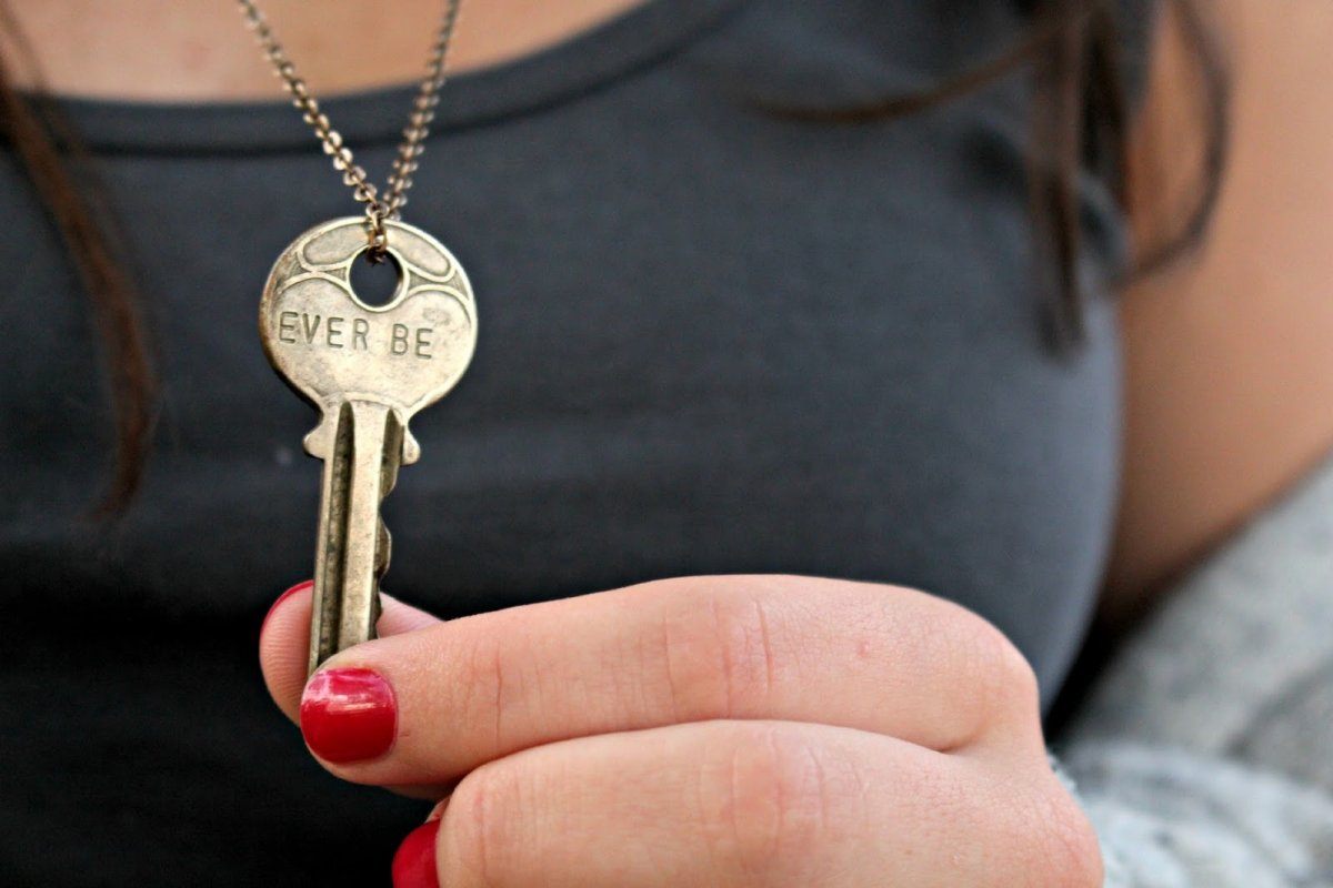Key on necklace