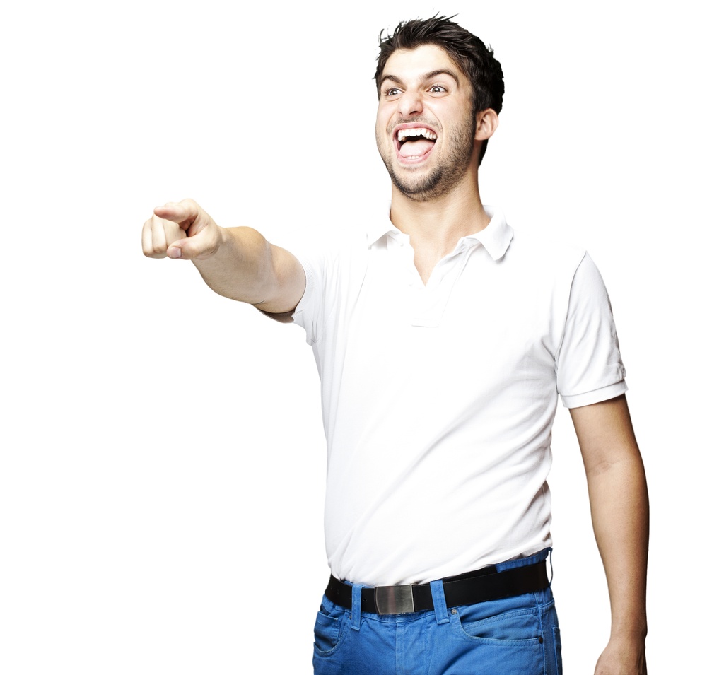 guy pointing laughing